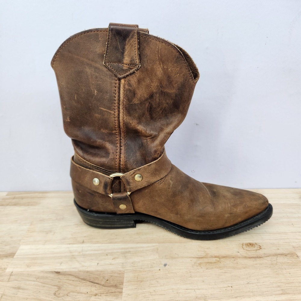 Harley Davidson Women's Western Cowboy Boots Size 8 1/2 Brown - Picture 4 of 10